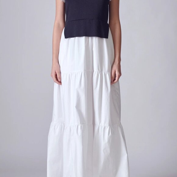 Mixed Media Sleeveless Maxi Dress - Picture 4 of 7